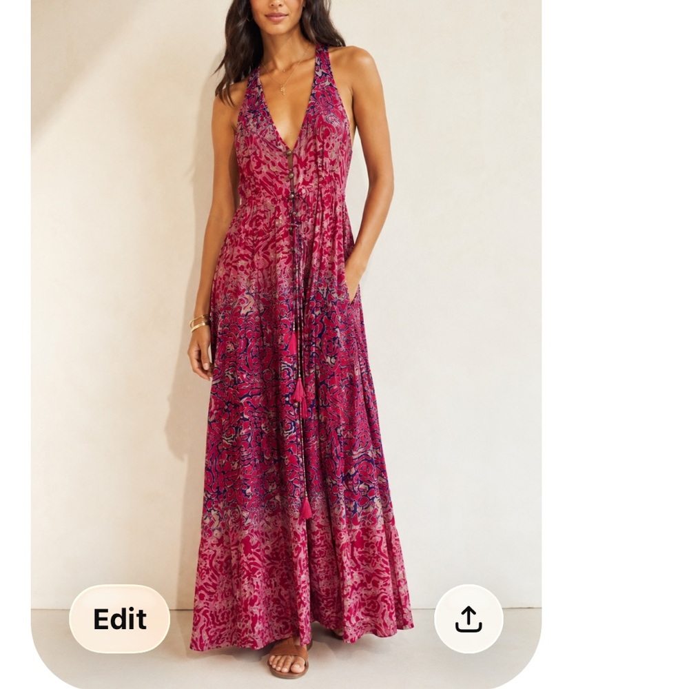 Anthro Plenty by Tracy Reese Tie Dye Maxi Dress